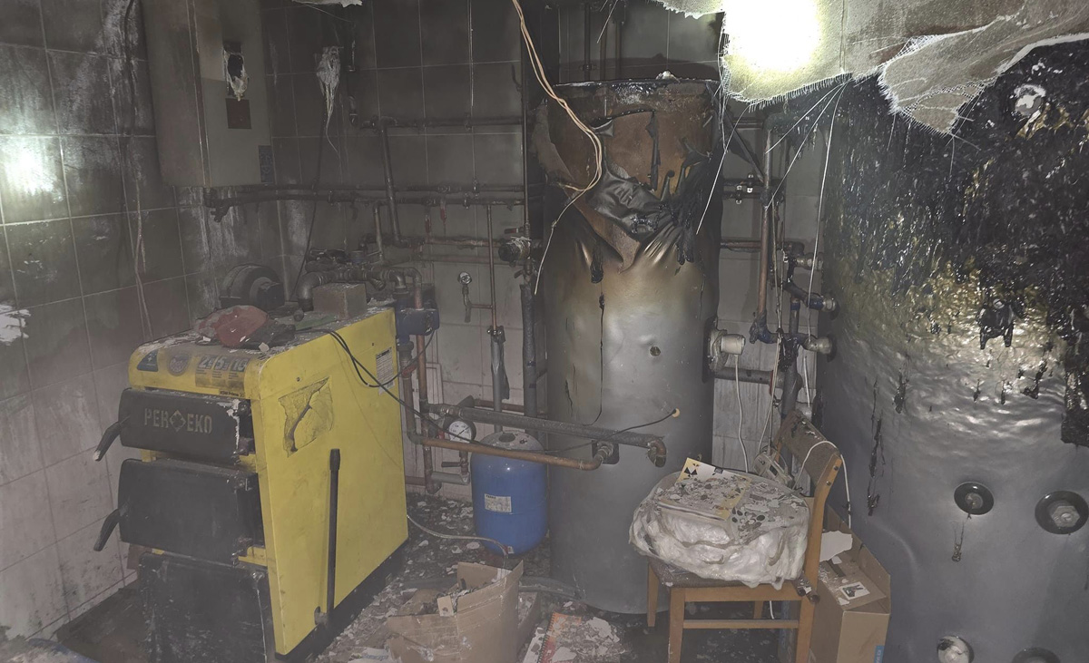 Nocny pożar piwnicy przy ulicy Marii Konopnickiej 