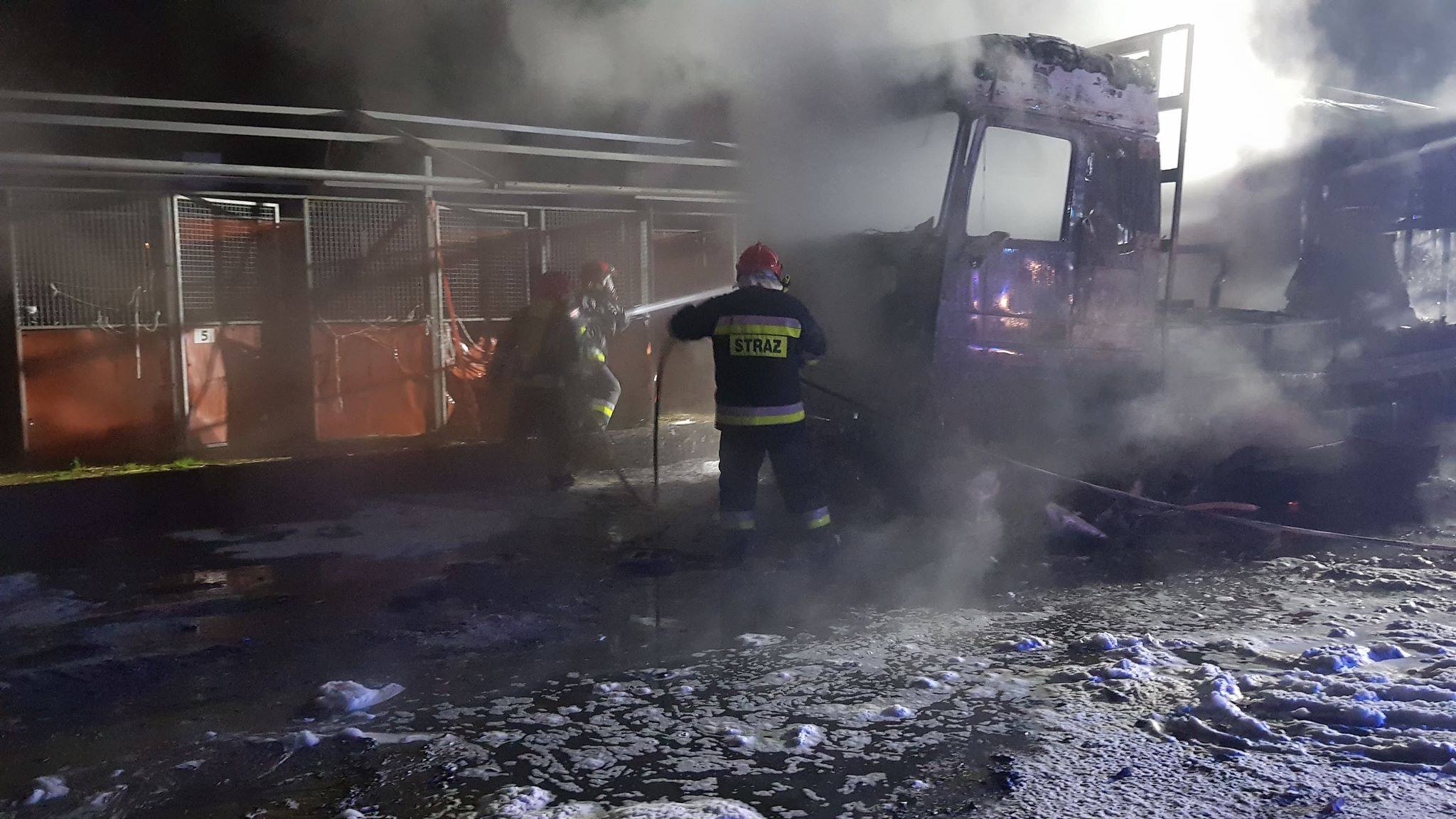 Pożar w stadninie koni [FOTO] 