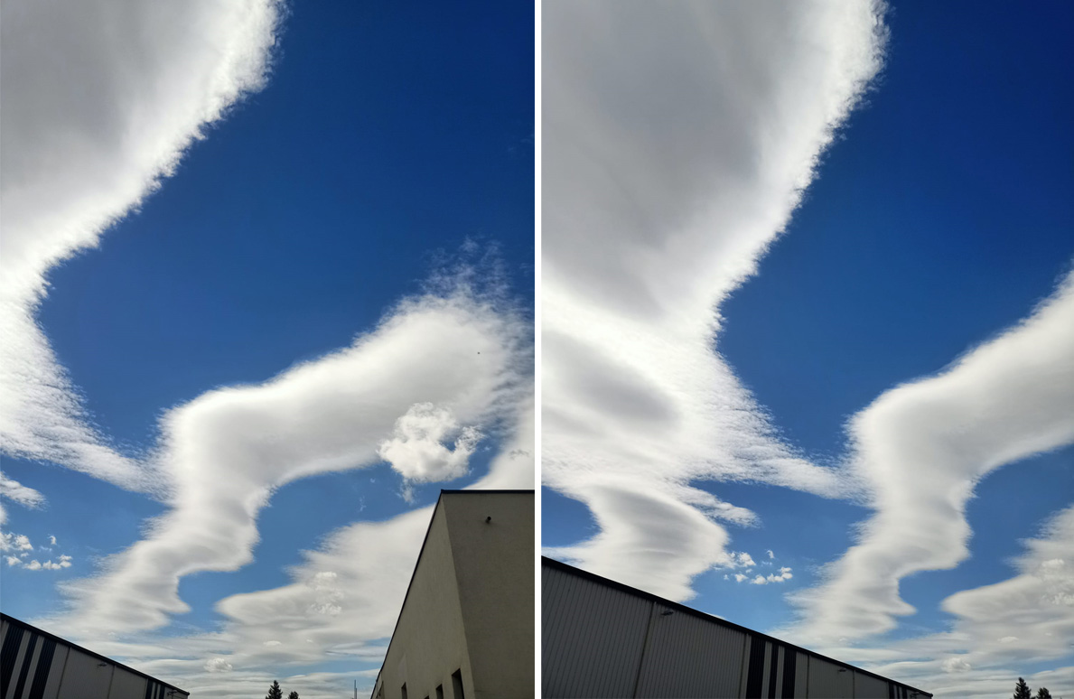 Zjawiskowe chmury nad miastem [FOTO] 