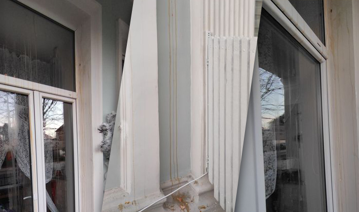 Kolejny budynek obrzucony jajami [FOTO] 