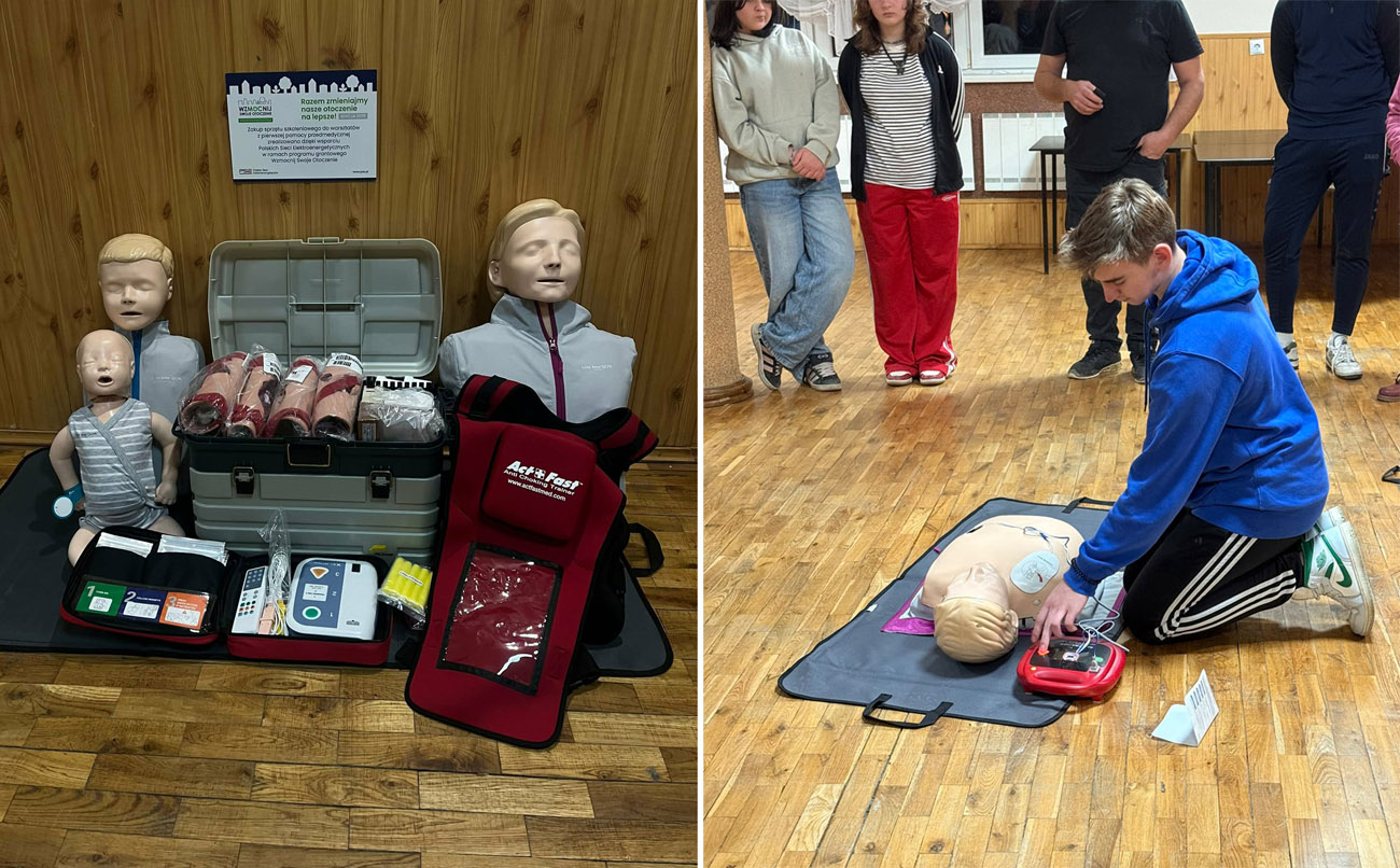 Trenażery do nauki pierwszej pomocy w rękach stanowickich strażaków [FOTO] 