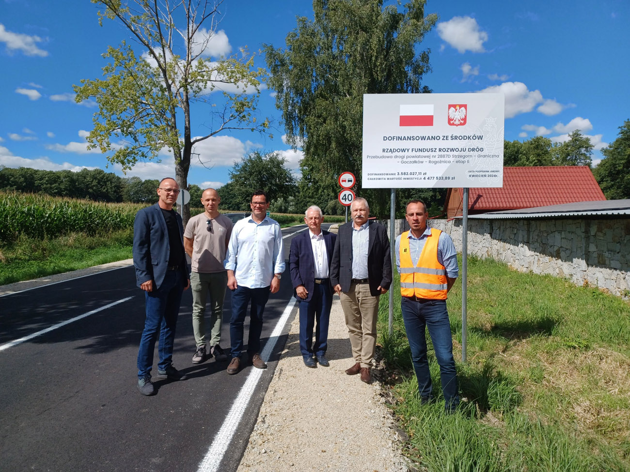 Otwarto wyremontowany odcinek drogi Graniczna – Goczałków w gminie Strzegom [FOTO] 