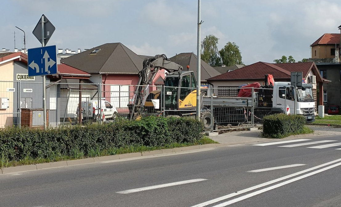 Trwa remont w pobliżu „Zielonego rynku