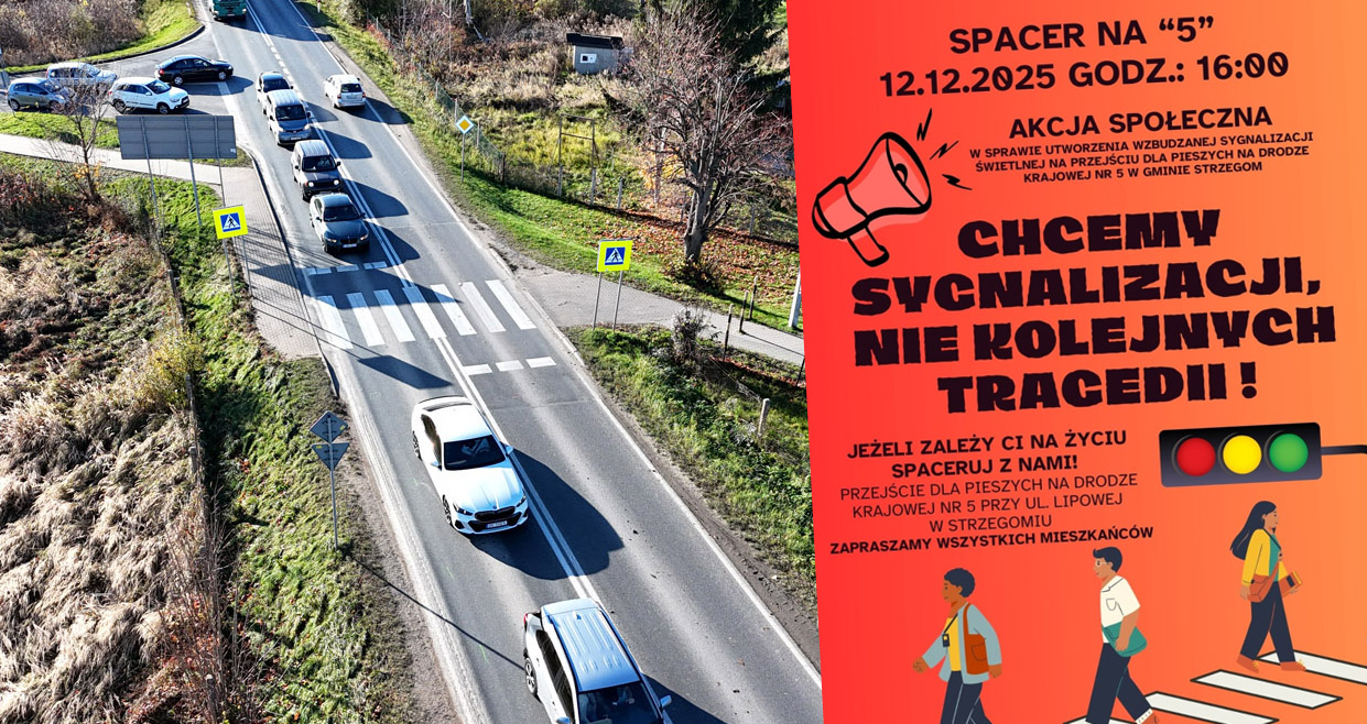 „Chcemy sygnalizacji, nie kolejnych tragedii!” – mieszkańcy Strzegomia szykują protest na DK5 