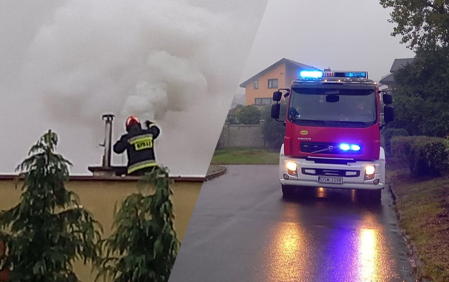 Interwencja strażaków na ul. Kwarcowej [FOTO] 