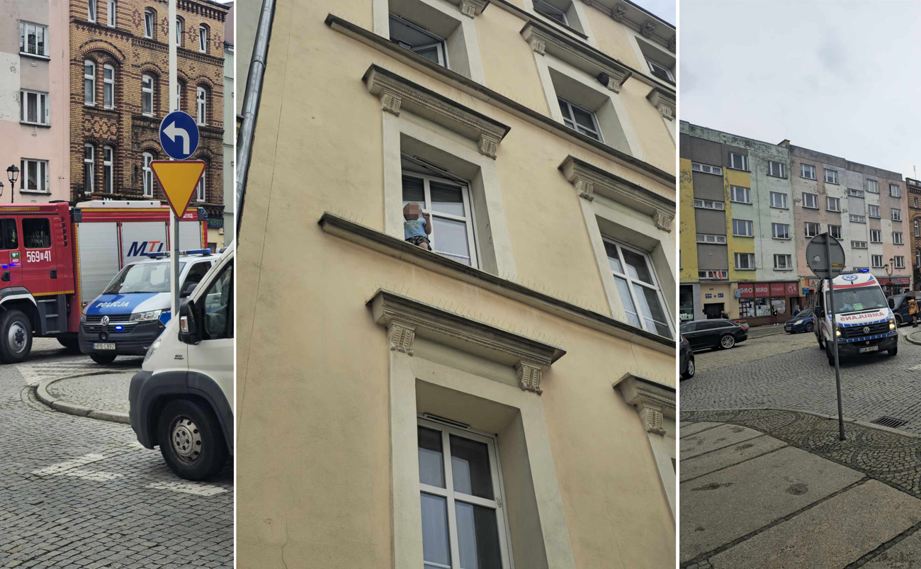 3-latek stał na parapecie okna. Pijana matka spała [FOTO] 