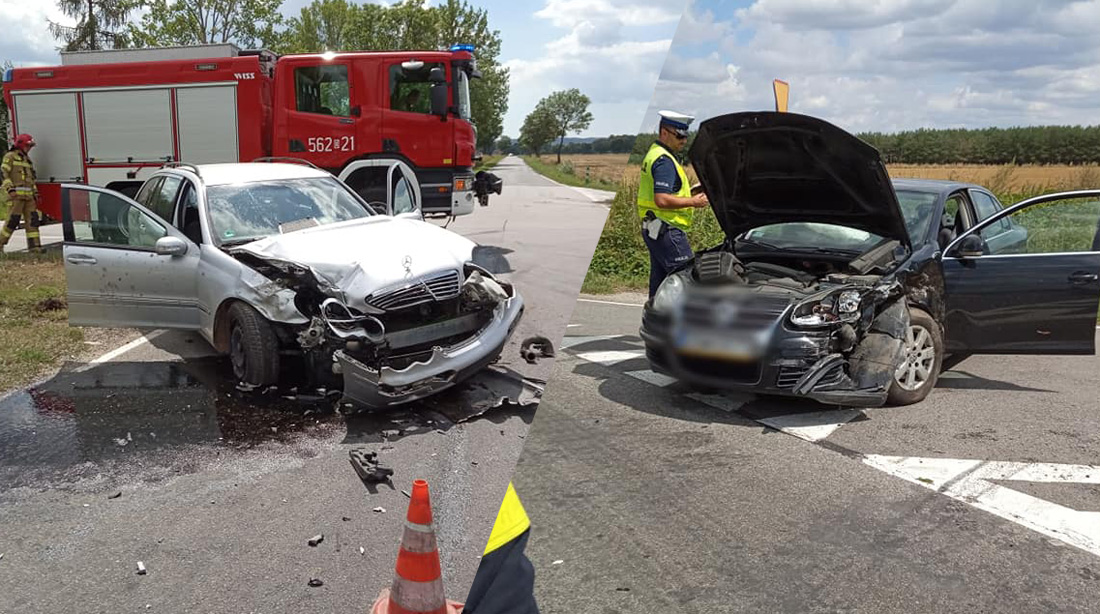 Wypadek między Modlęcinem, a Olszanami! [FOTO] 