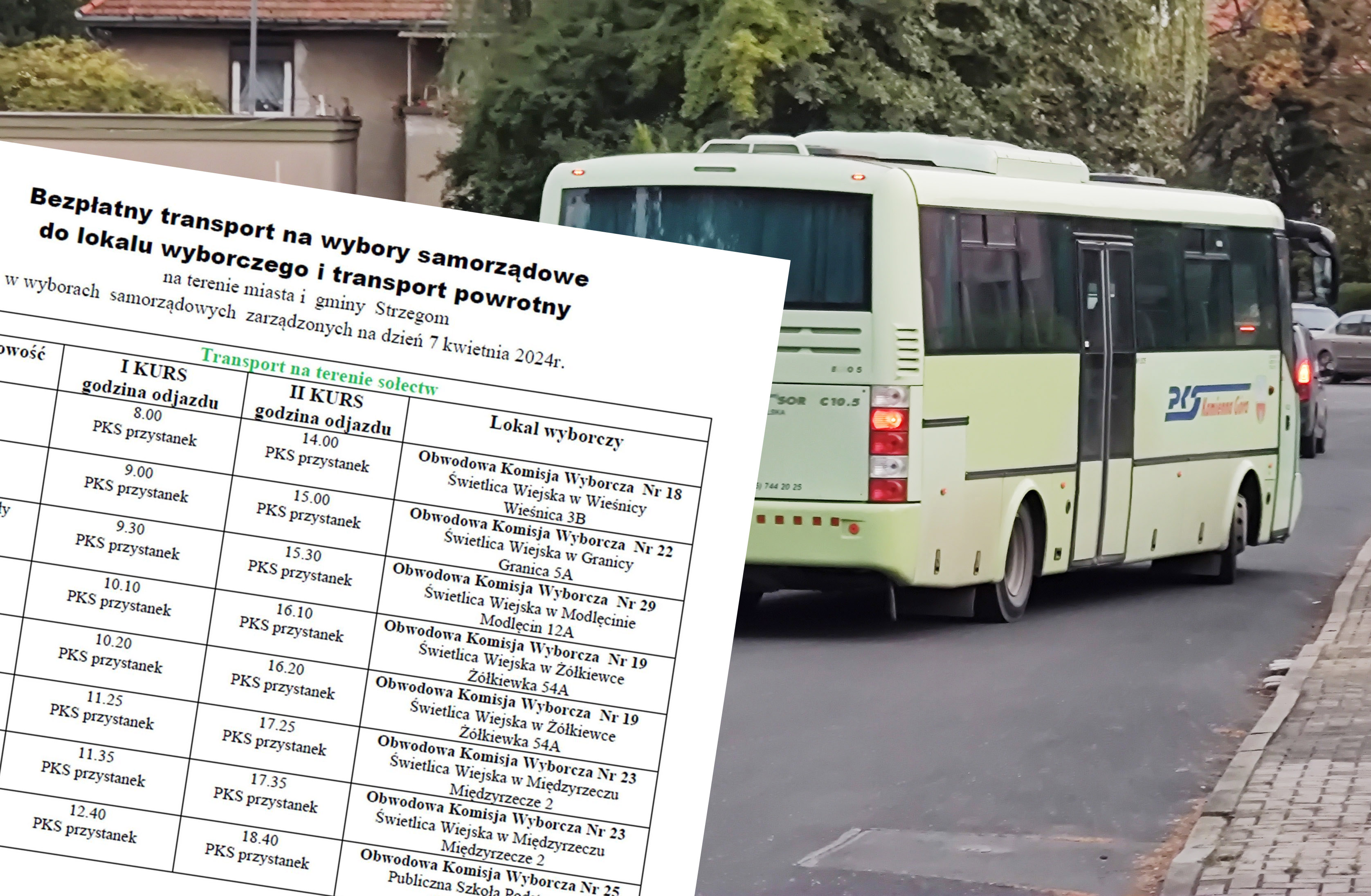 Gmina Strzegom organizuje transport do lokali wyborczych 