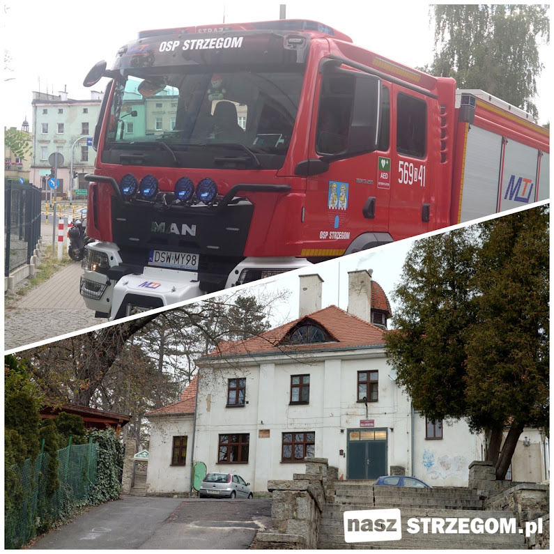 Popołudniowa interwencja strażaków przy ulicy Świętego Jana w Strzegomiu 
