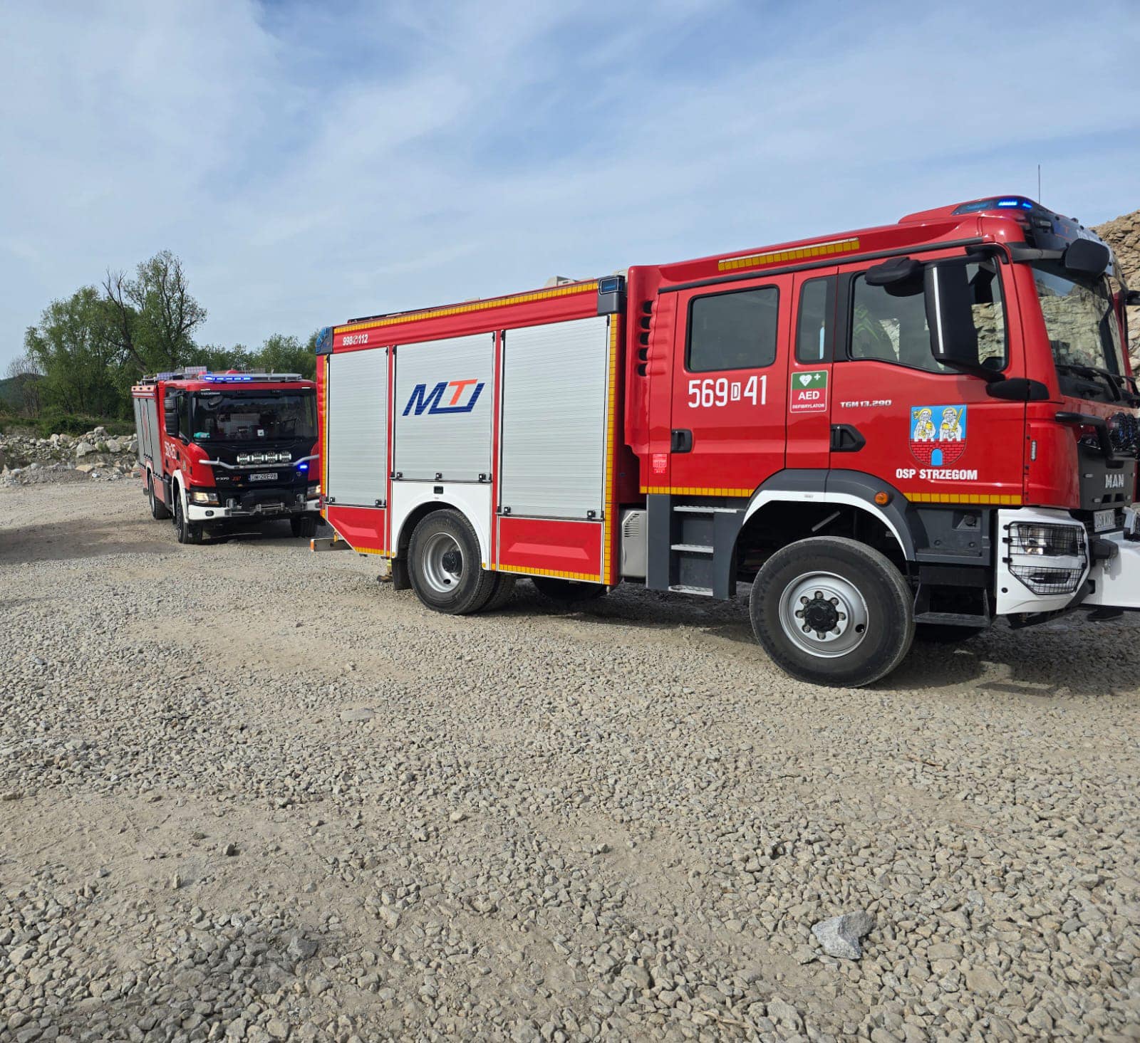 Pożar koparki w Granicznej postawił na nogi dwa zastępy straży pożarnej [FOTO] 