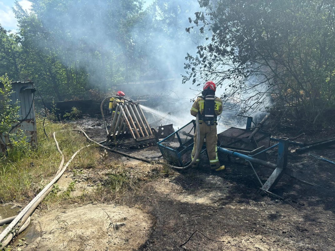 Pożar maszyny w strzegomskim kamieniołomie [FOTO] 