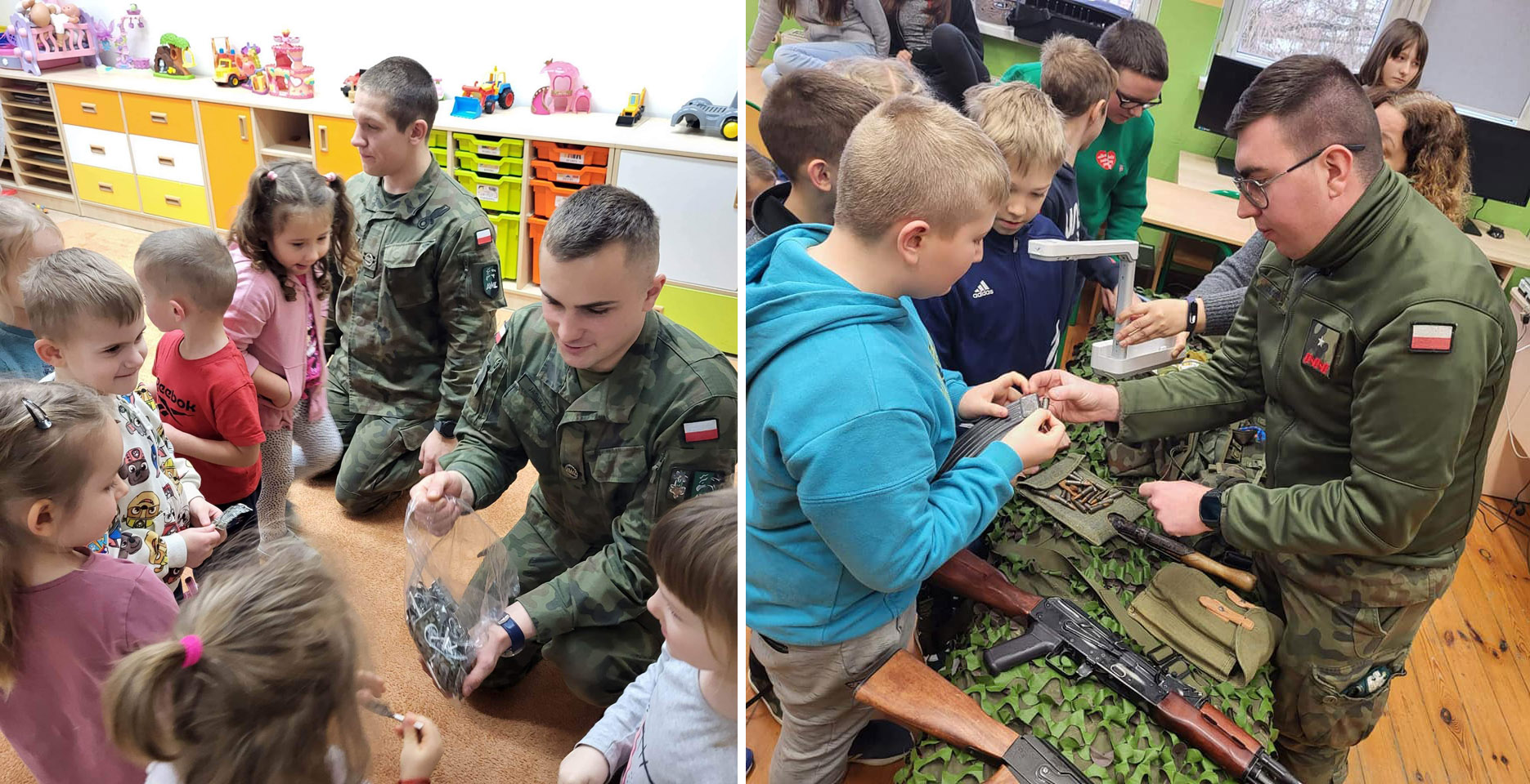 Strzelcy i żołnierze pojawili się w kostrzańskiej szkole [FOTO] 
