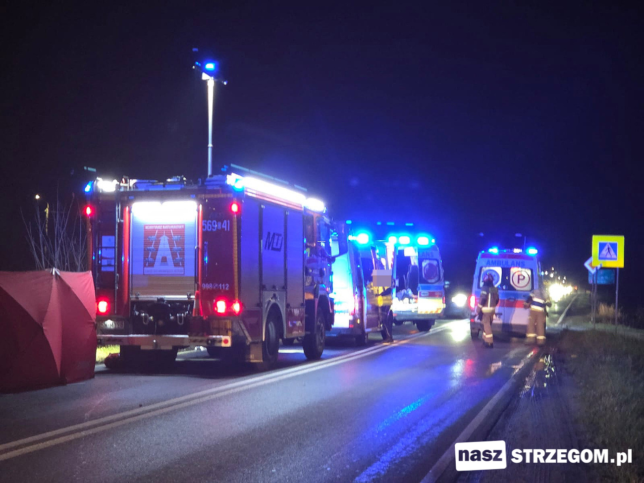 Tragiczne potrącenie w Strzegomiu. Nie żyją dwie osoby [FOTO] 