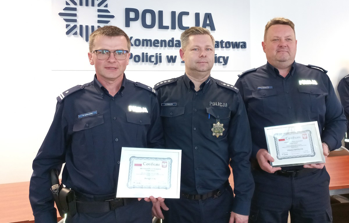 Strzegomski komendant policji uhonorowany za członkostwo w IPA 